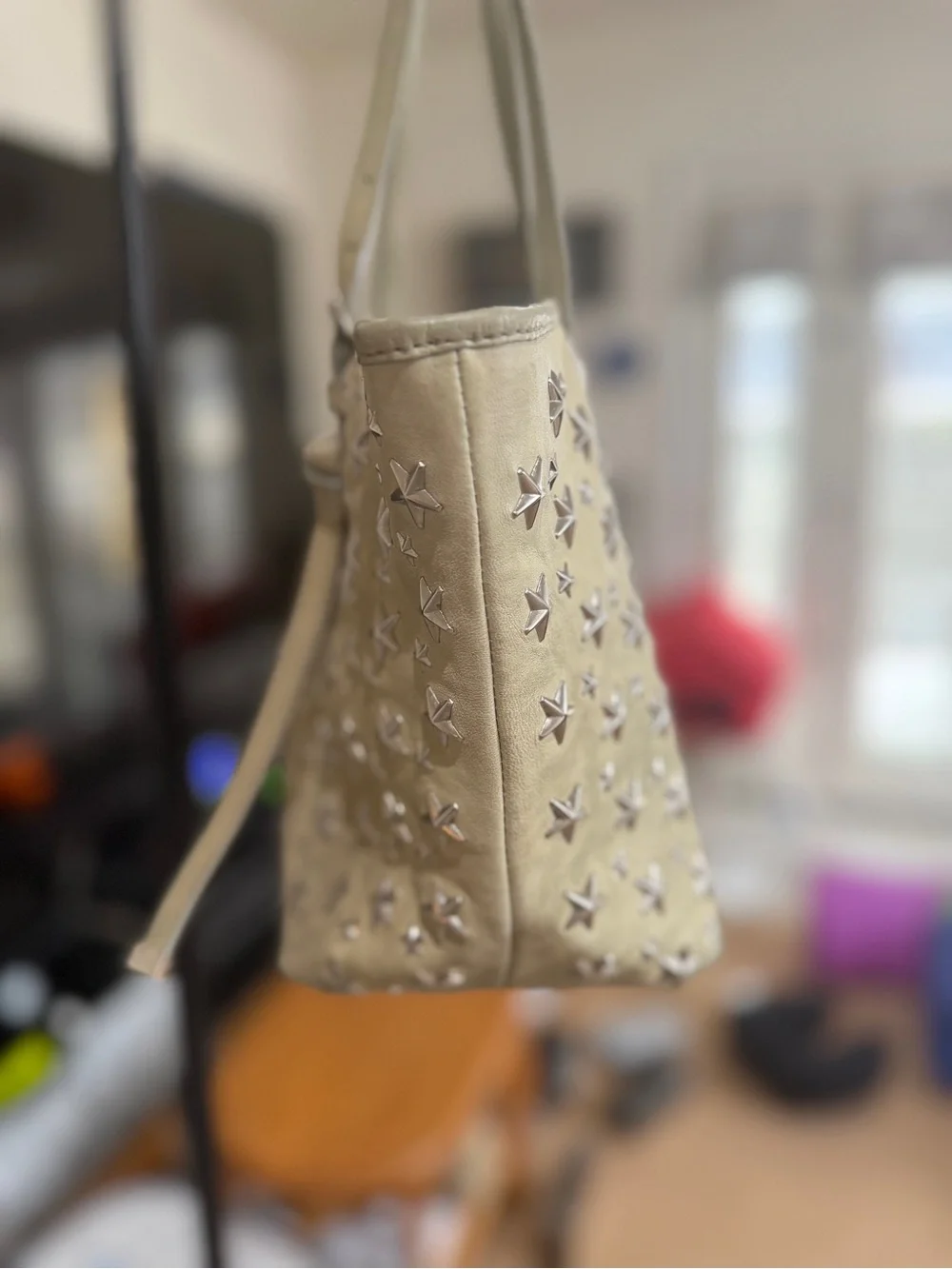 Jimmy Choo Star Studded Leather Tote Bag – Made in Italy